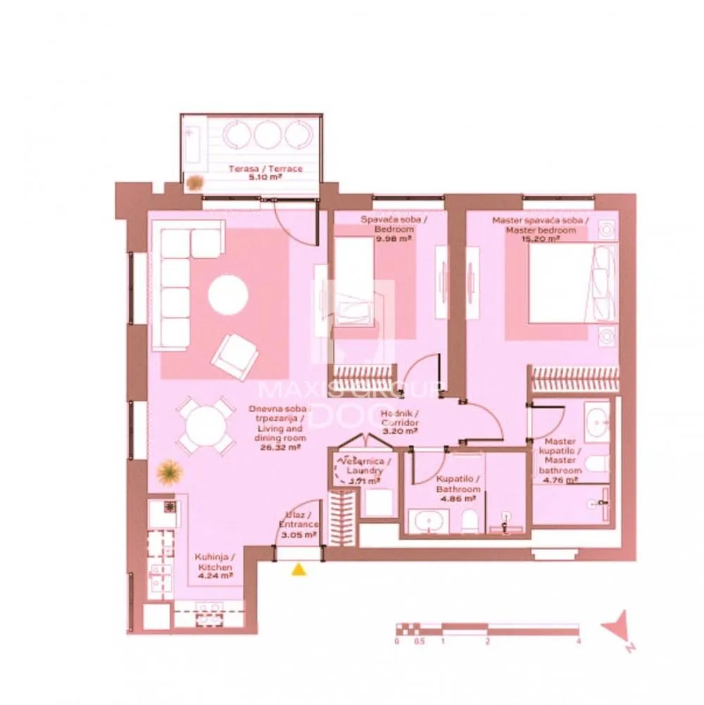 Prodaja, trosoban stan, 78m², Savski Venac, Beograd