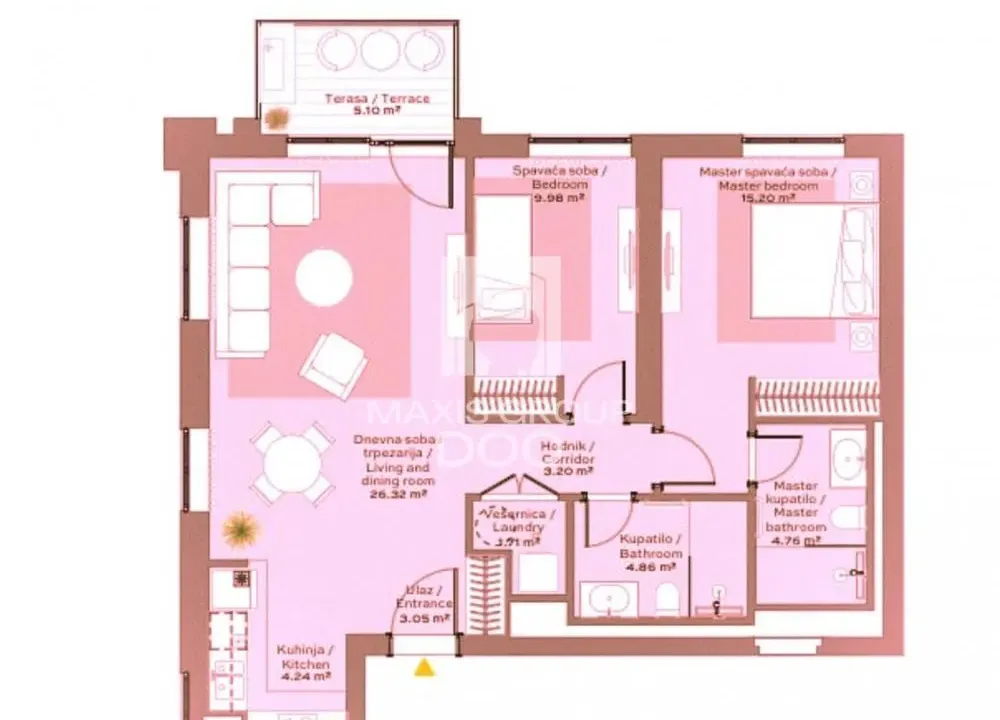 Prodaja, trosoban stan, 78m², Savski Venac, Beograd