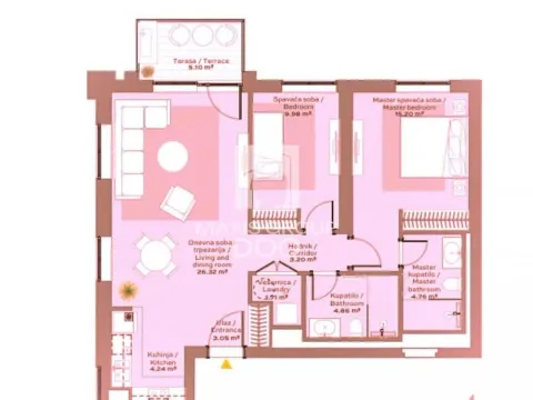 Prodaja, trosoban stan, 78m², Savski Venac, Beograd