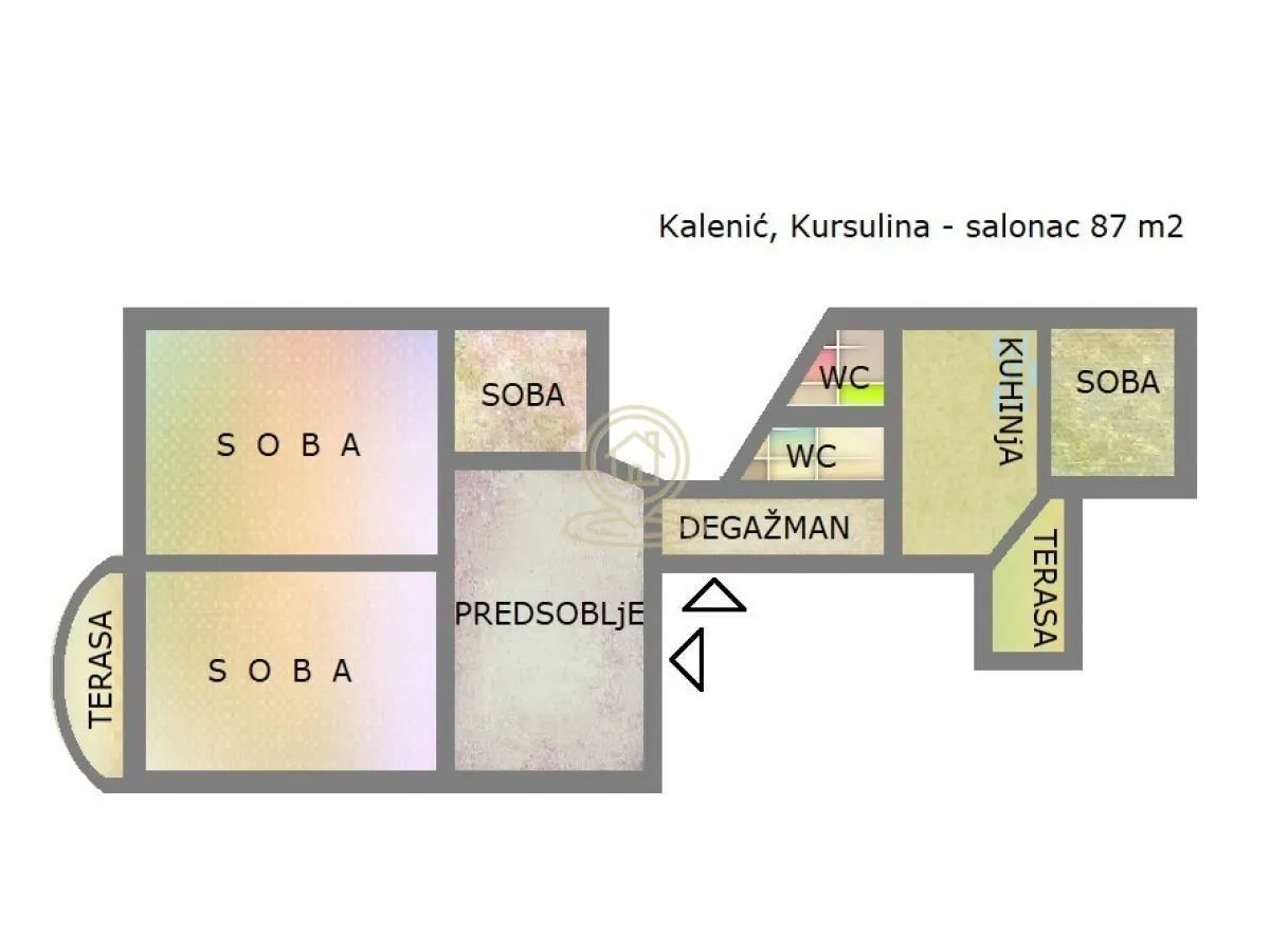 Floor plan of the apartment with room layout.