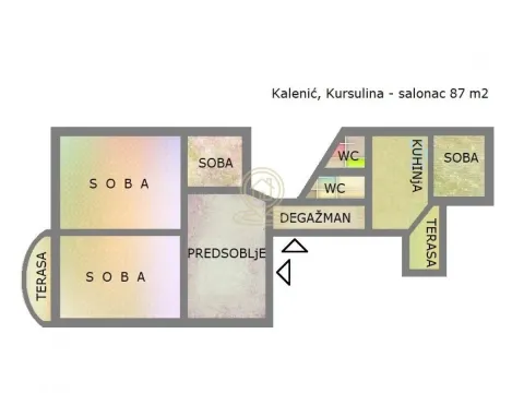 Floor plan of the apartment with room layout. - image 9