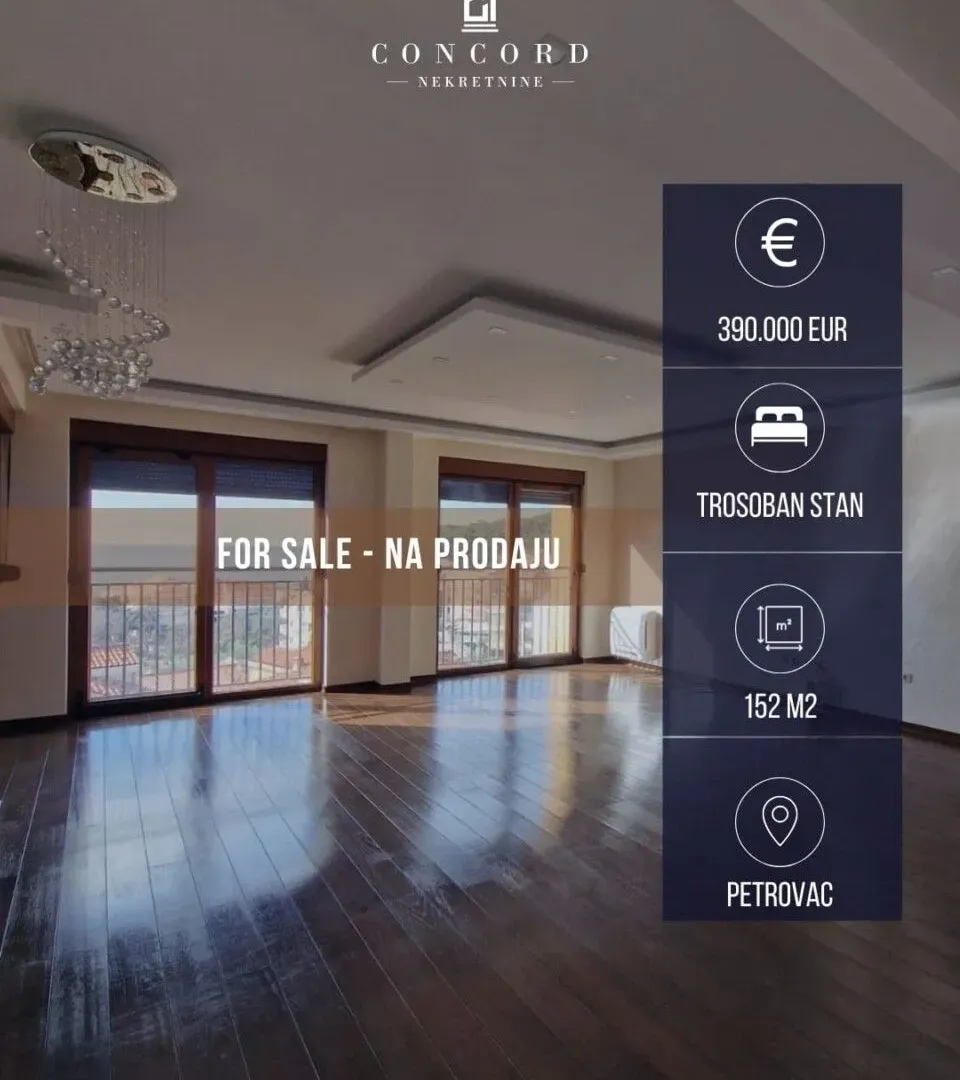 Sale, three bedroom apartment, 152m², Petrovac, Budva