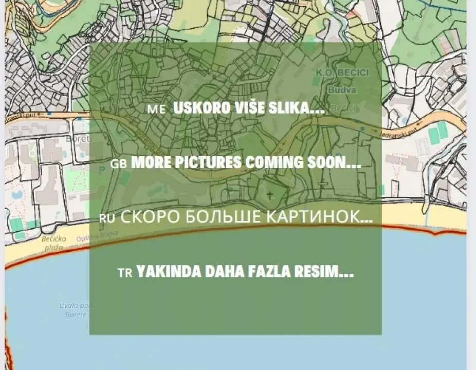Sale, land lot, 1300m², Budva, Crna Gora