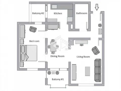 Rent, two bedroom apartment, 70m², Stari Grad, Beograd - image 15