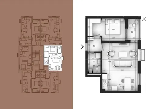 Prodaja, jednosoban stan, 47m², Tološi, Podgorica - image 2