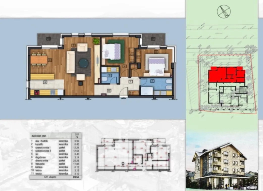 Sale, one bedroom apartment, 44m², Kolašin, Crna Gora