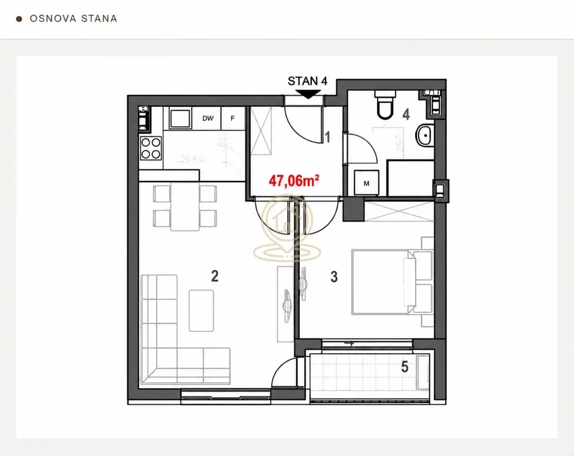 Prodaja, dvosoban stan, 47m², Tesla, Pančevo