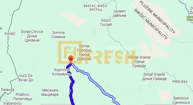 Karta lokacije sa označenom pozicijom nekretnine.