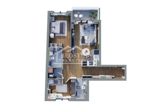 Sale, three bedroom apartment, 78m², Bežanijska Kosa 3, Bežanijska Kosa Sve Podlokacije - image 2