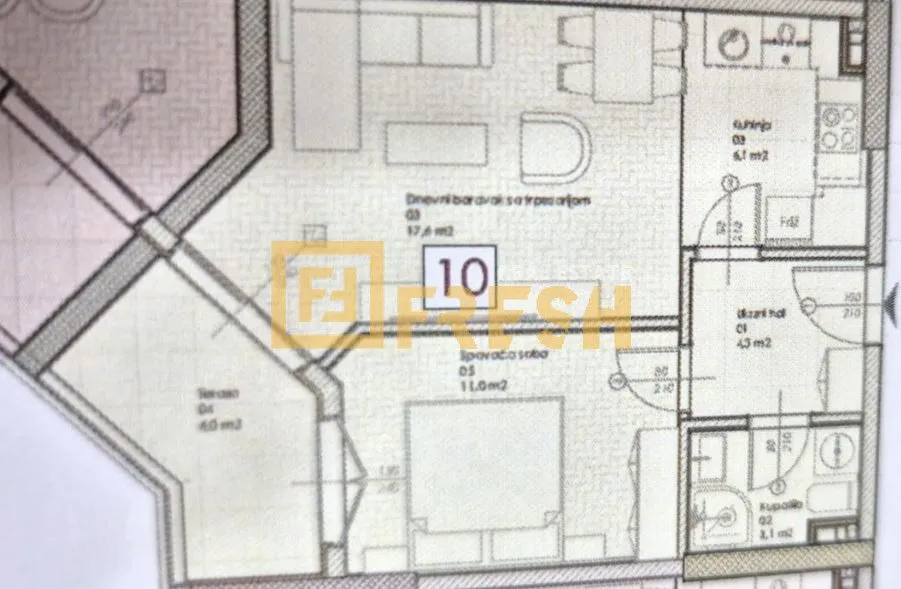 Prodaja, jednosoban stan, 49m², Ljubović, Podgorica