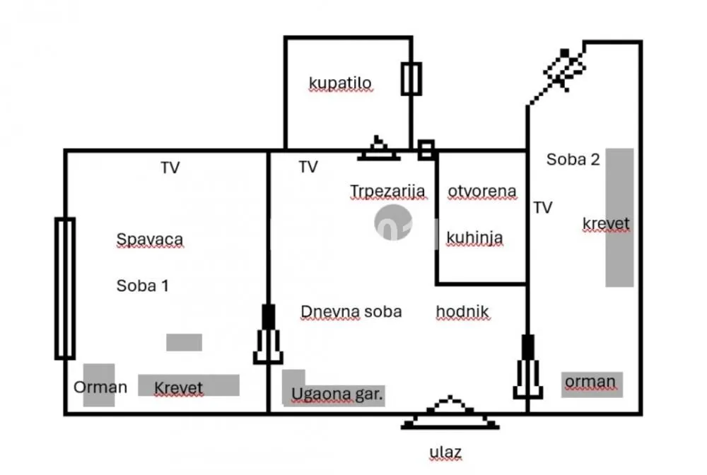 Sale, two bedroom apartment, 49m², Vukov Spomenik, Zvezdara Sve Podlokacije