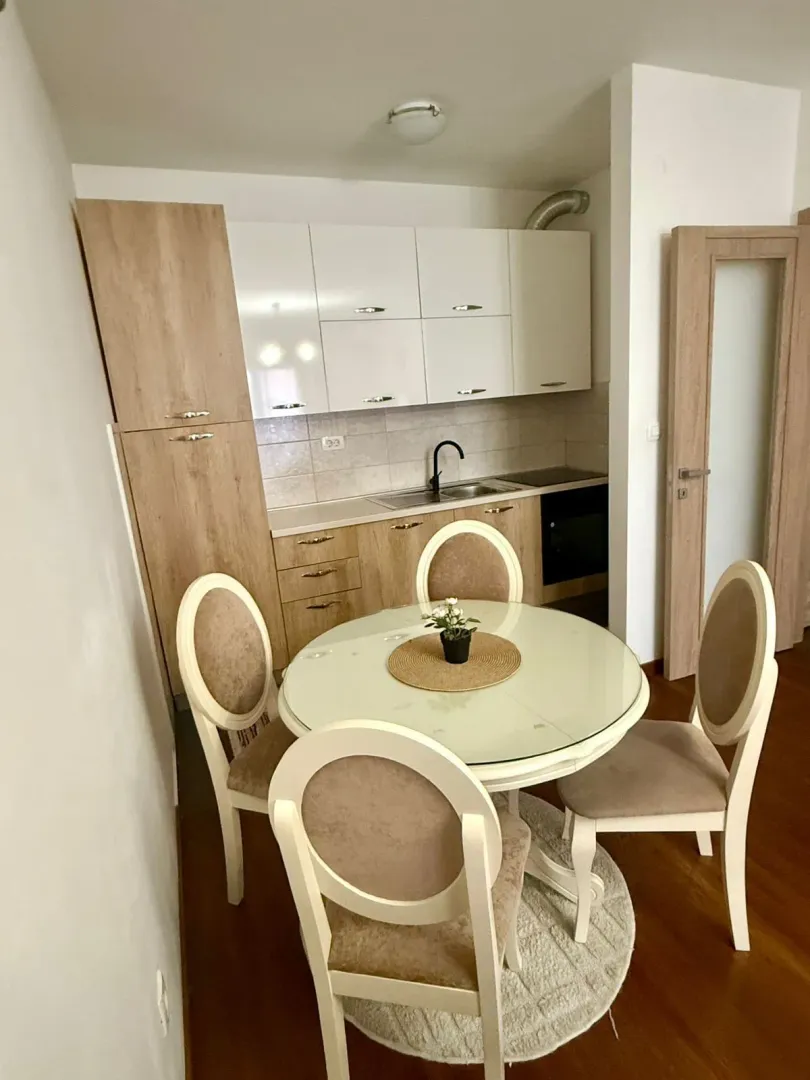 Kitchen with a dining table.