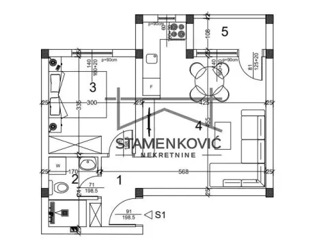 Sale, two bedroom apartment, 41m², Veternik, Novi Sad Sve Podlokacije