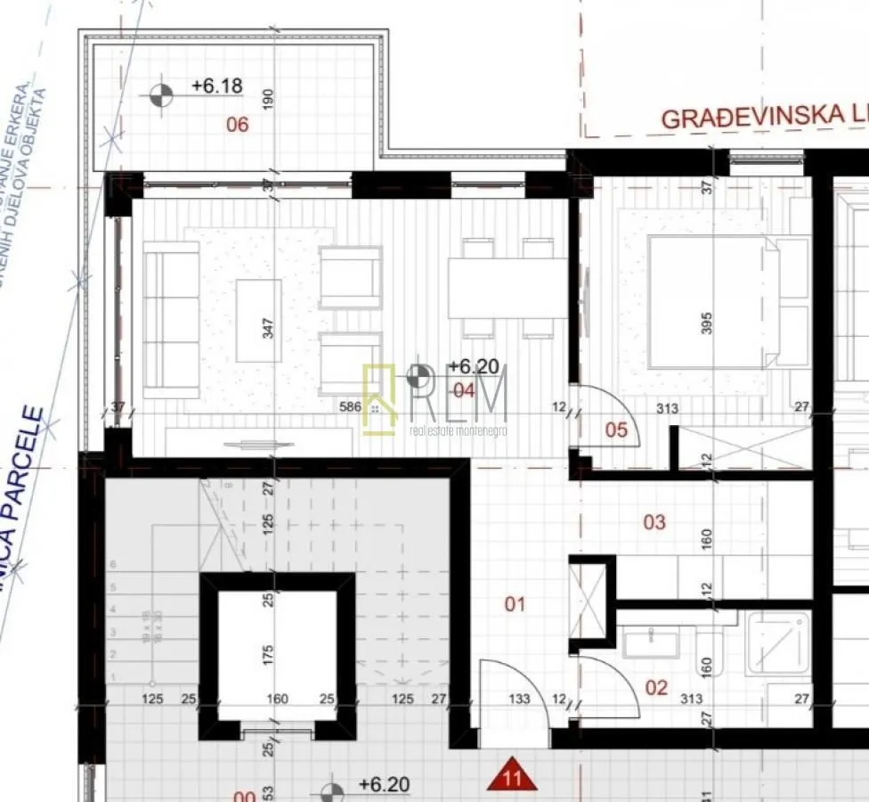 Rent, one bedroom apartment, 45m², Centar, Budva