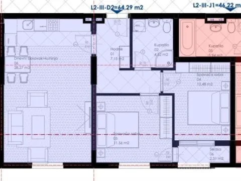 Stan na dan, dvosoban stan, 65m2, Zabjelo, Podgorica Stan na dan, dvosoban stan, 65m2, Zabjelo, Podgorica