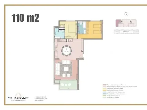 Sale, two bedroom apartment, 107m², Rafailovići, Budva - image 2