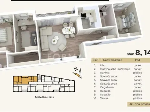 Sale, four bedroom apartment, 81m², Savski Venac, Beograd - image 3