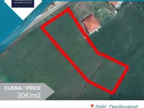  Land Lot for Sale, 1113m2, Grlić, Danilovgrad