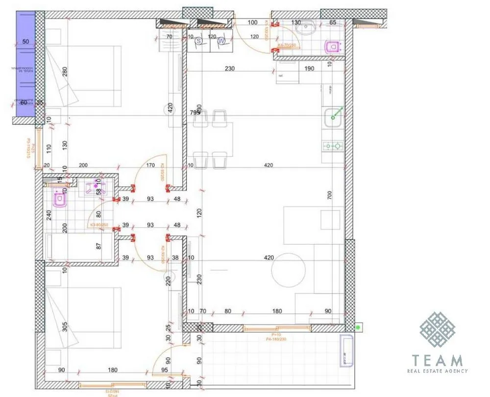 Sale, two bedroom apartment, 73m², Bjeliši, Bar