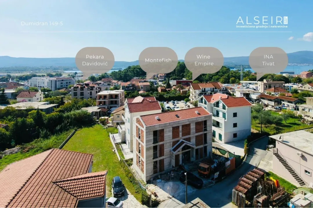 Prodaja, jednosoban stan, 48m², Dumidran, Tivat
