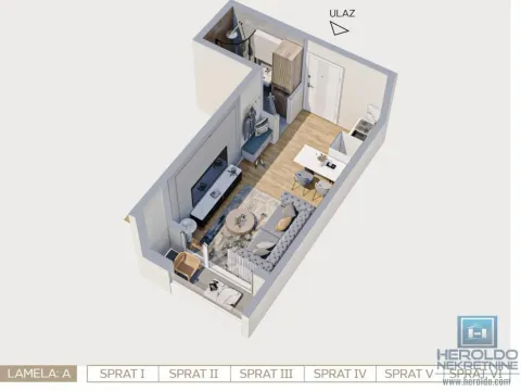 Sale, studio apartment, 24m², Centar, Jagodina - image 1