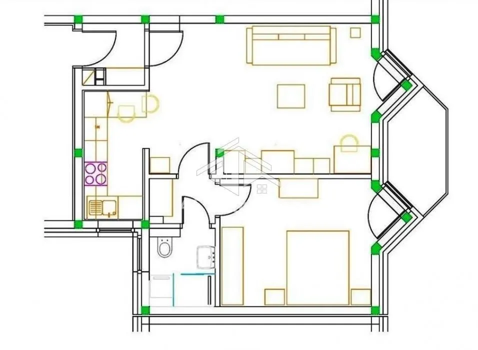Rent, two bedroom apartment, 52m², Savski Venac, Beograd