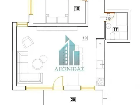Sale, one bedroom apartment, 54m², Donja Vrežina, Niš