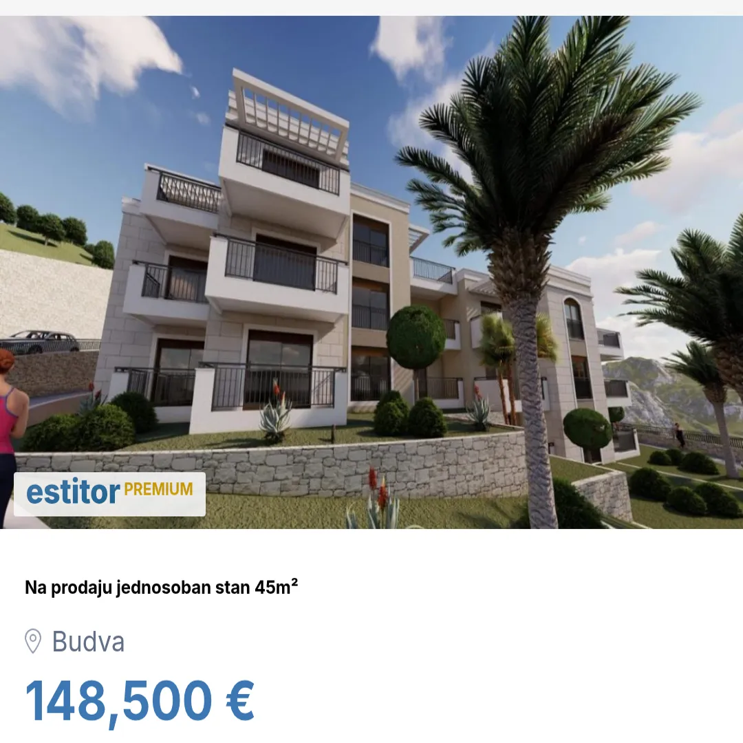 Prodaja, jednosoban stan, 45m², Budva, Crna Gora