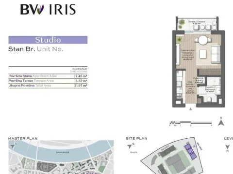 Sale, apartment, 32m², Savski Venac, Beograd