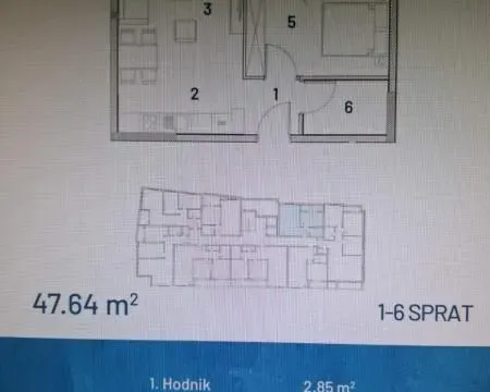 Prodaja, jednosoban stan, 47m², Bar, Crna Gora - image 1