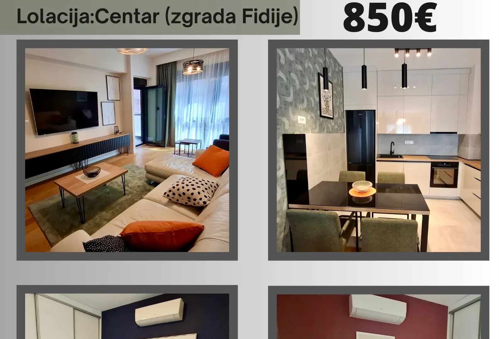 Izdavanje, dvosoban stan, 77m², Centar, Podgorica