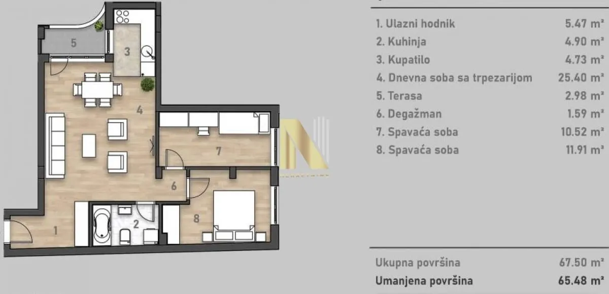 Prodaja, trosoban stan, 67m², Socijalno, Novi Sad Sve Podlokacije