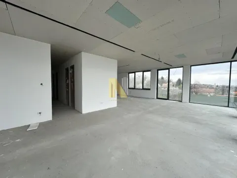 Unfinished spacious interior with large windows and a plaster ceiling. - image 8