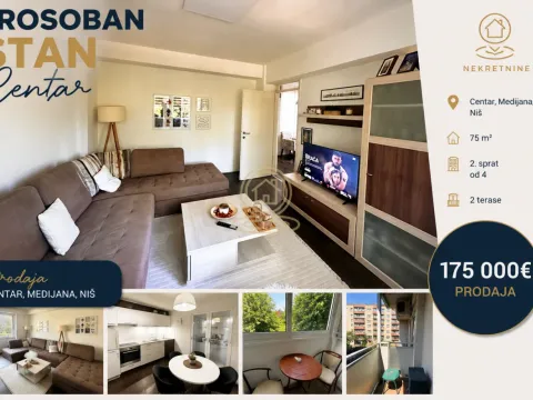 Prodaja, trosoban stan, 75m², Medijana, Niš - image 1