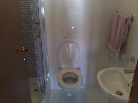 Malo kupatilo sa tuš kabinom, toaletom i umivaonikom. - image 4