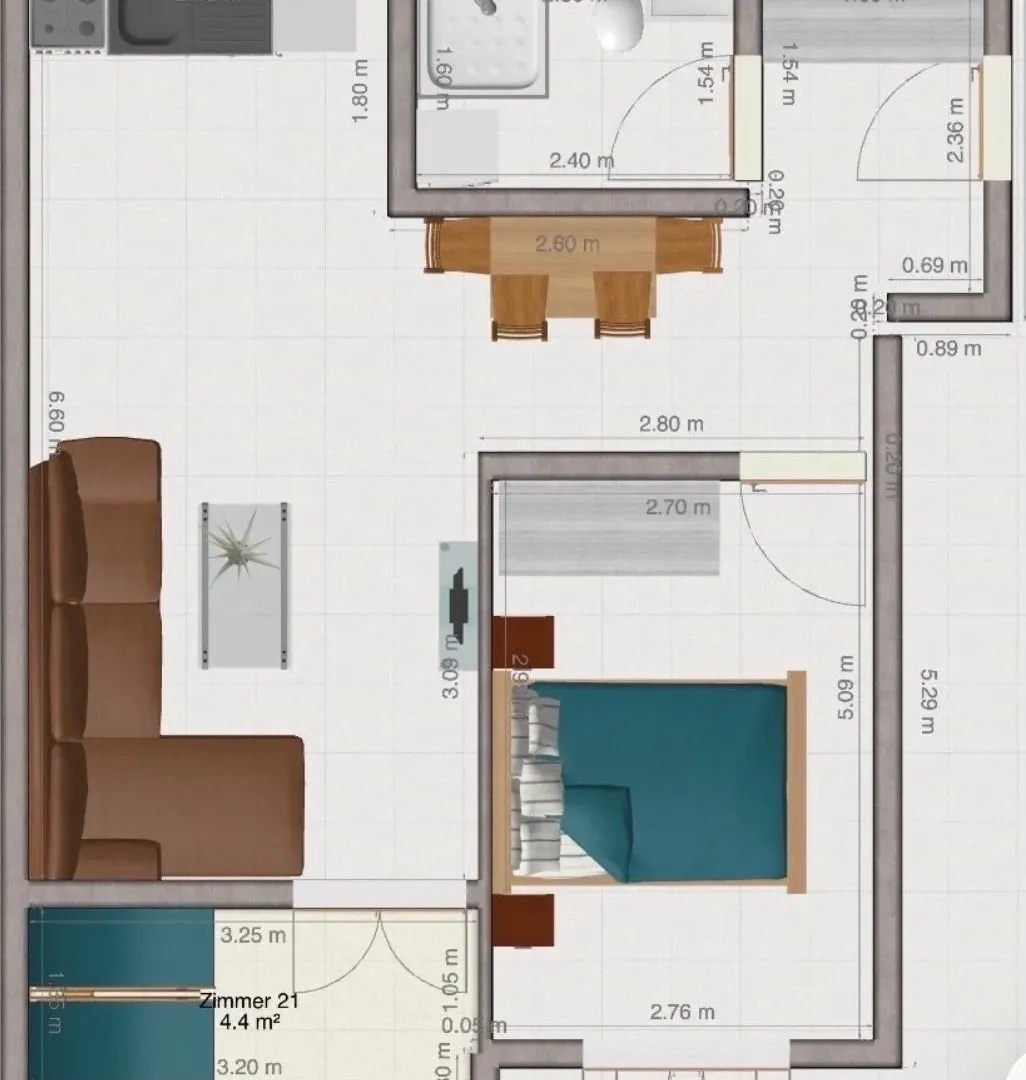 Sale, one bedroom apartment, 59m², Zeleni Pojas, Bar