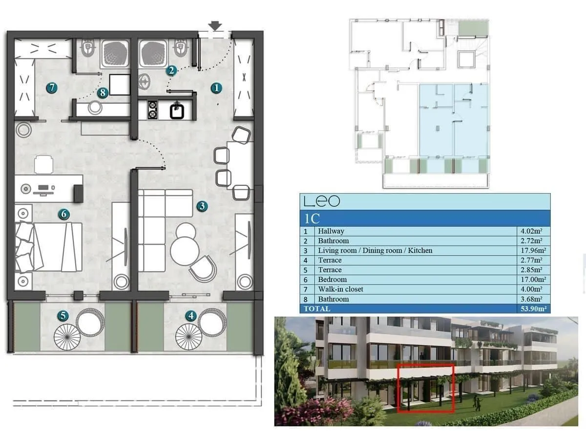 Prodaja, dvosoban stan, 98m², Kumbor, Herceg Novi
