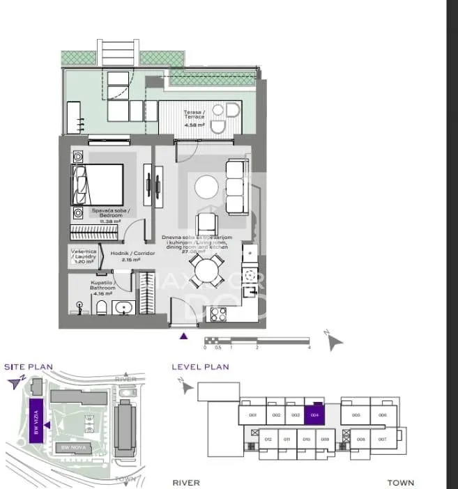 Prodaja, dvosoban stan, 51m², Savski Venac, Beograd