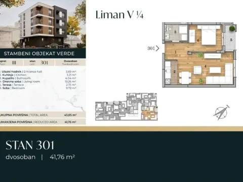 Prodaja, jednosoban stan, 42m², Telep, Novi Sad Sve Podlokacije - image 2