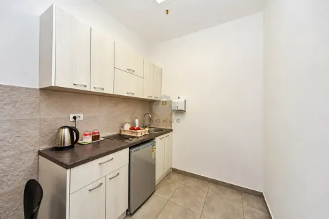 Small kitchenette with upper and lower cabinets and a sink. - image 14