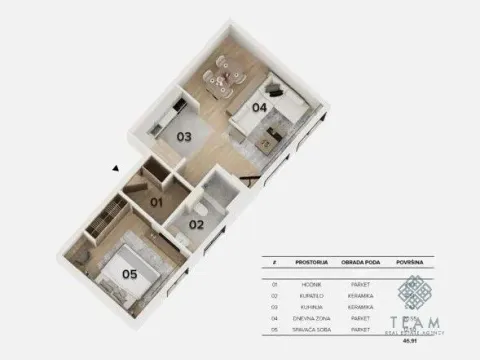 Sale, one bedroom apartment, 47m², Centar, Kolašin - image 2