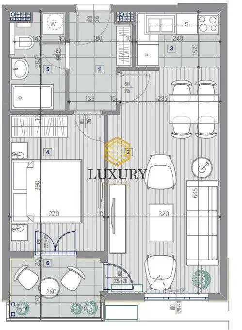 Izdavanje, jednosoban stan, 47m², Central Point, Podgorica