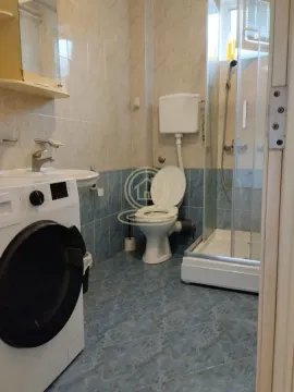 Kupatilo opremljeno tuš kabinom, WC šoljom, umivaonikom i veš mašinom. - image 36