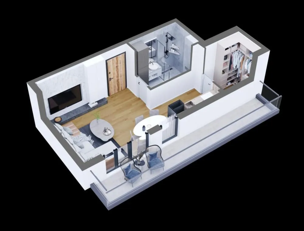 Sale, one bedroom apartment, 37m², Bežanija, Beograd
