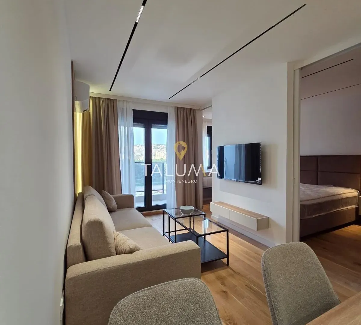 Rent, one bedroom apartment, 44m², Tološi, Podgorica