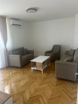 Dnevna soba sa garniturom za sjedenje, stočićem i drvenim podom. - image 3