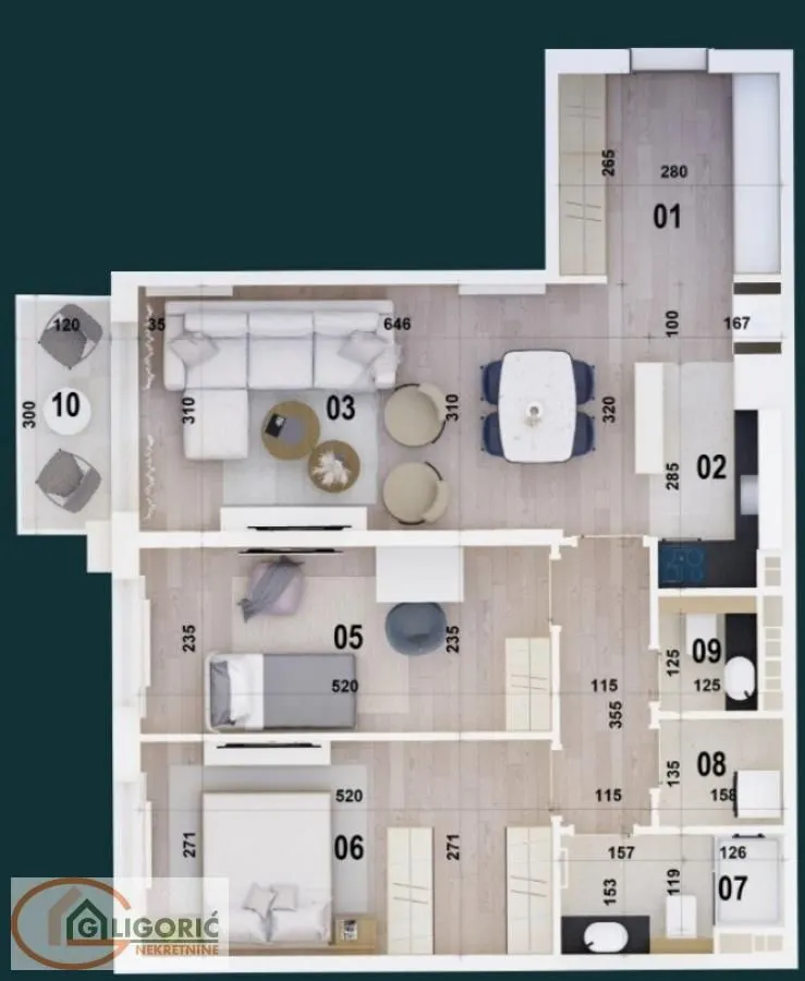 Sale, three bedroom apartment, 75m², Banovo Brdo, Beograd