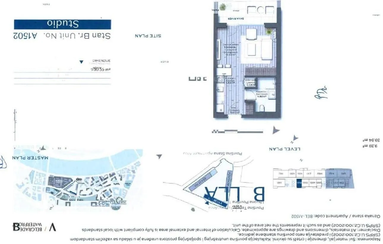 Sale, one bedroom apartment, 41m², Savski Venac, Beograd