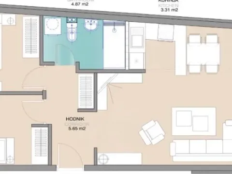 Sale, two bedroom apartment, 60m², Farmaceutski Fakultet, Voždovac Sve Podlokacije - image 2