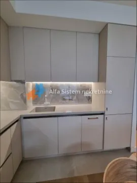 Modern kitchen with built-in cabinetry and a sink. - image 8
